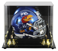 John Riggins Signed Kansas Jayhawks Speed Mini Helmet with Display Case (Beckett) at PristineAuction.com