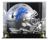 Calvin Johnson Signed Lions Full-Size Speed Helmet with Display Case (Beckett) at PristineAuction.com
