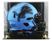 Calvin Johnson Signed Lions Full-Size Authentic On-Field Rave Alternate Speed Helmet with Display Case (Beckett) at PristineAuction.com