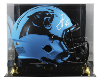Julius Peppers Signed Panthers Full-Size Authentic On-Field Rave Alternate Speed Helmet with Display Case (Beckett) at PristineAuction.com