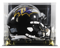 Zay Flowers Signed Ravens Full-Size Authentic On-Field Speed Helmet with Display Case (Beckett) at PristineAuction.com