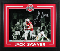 Jack Sawyer Signed Ohio State Buckeyes Custom Framed Photo (Beckett) at PristineAuction.com