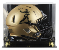 Travis Hunter Signed Heisman Trophy Logo Full-Size Authentic On-Field Speed Helmet Inscribed "24 Heisman" with Display Case (Beckett) at PristineAuction.com