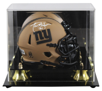 Tiki Barber Signed Giants Salute to Service Alternate Speed Mini Helmet with Display Case (Beckett) at PristineAuction.com