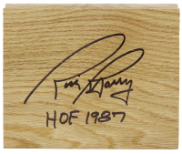 Rick Barry Signed 5x6 Wood Floorboard Piece Inscribed "HOF 1987" (Schwartz) at PristineAuction.com