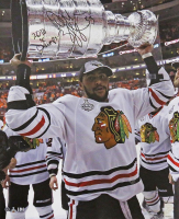 Dustin Byfuglien Signed Blackhawks 16x20 Photo Inscribed "2010 SC Champs" (Schwartz) at PristineAuction.com