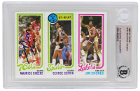 Maurice Cheeks Signed 1980-81 Topps #154 Maurice Cheeks #178 / George Gervin AS #11 / Jim Chones #136 (BGS) at PristineAuction.com