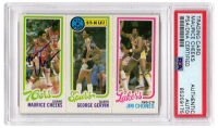 Maurice Cheeks Signed 1980-81 Topps #154 Maurice Cheeks #178 / George Gervin AS #11 / Jim Chones #136 (PSA) at PristineAuction.com