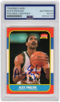 Alex English Signed 1986 Fleer #30 (PSA) at PristineAuction.com