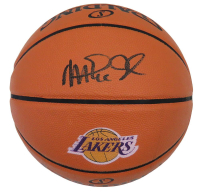 Magic Johnson Signed Lakers Logo NBA Game Series Basketball (Schwartz) at PristineAuction.com