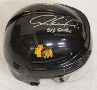 Jeremy Roenick Signed Blackhawks Hockey Mini Helmet Inscribed "513 Goals" (Schwartz) at PristineAuction.com