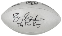 Barry Sanders Signed "The Duke" Silver Metallic NFL Football Inscribed "The Lion King" (Schwartz) at PristineAuction.com