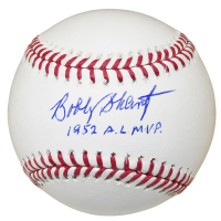 Bobby Shantz Signed OML Baseball Inscribed "1952 AL MVP" (Schwartz) at PristineAuction.com