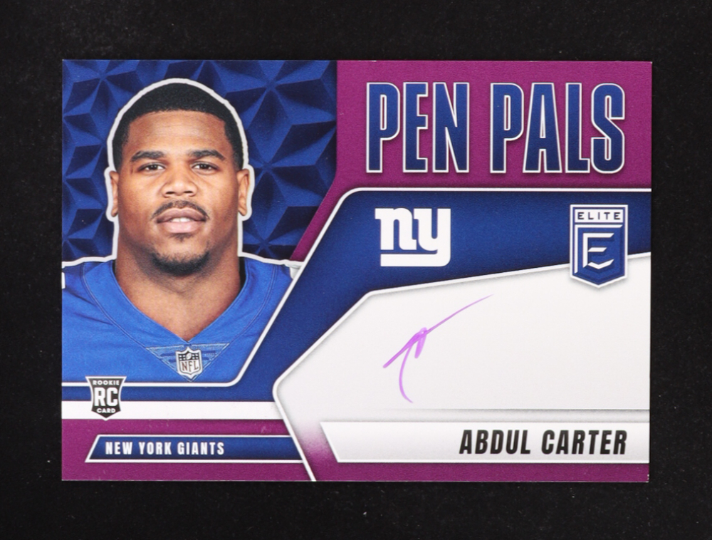 Abdul Carter 2025 Elite Pen Pals Purple Ink #12 RC