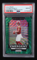 Jayden Daniels 2024 Panini Prizm Emergent Prizms Green Wave #24 RC (PSA 10) at PristineAuction.com