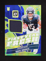 Rome Odunze 2024 Donruss Optic First Year Fresh Jerseys Blue Hyper #36 RC at PristineAuction.com