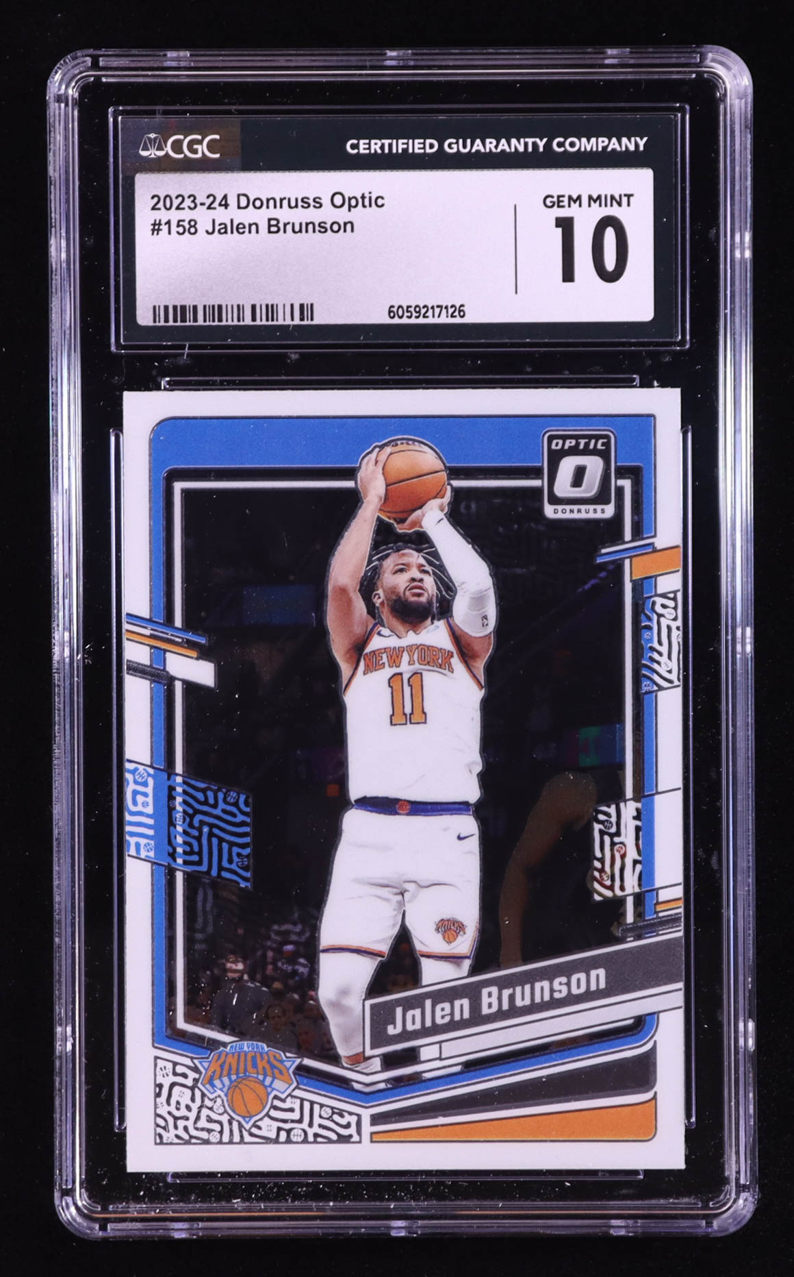 Jalen Brunson 2023-24 Donruss Optic #158 (CGC 10) at PristineAuction.com Jalen Brunson 2023-24 Donruss Optic #158 (CGC 10) at PristineAuction.com
