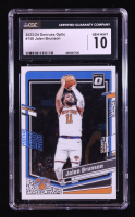 Jalen Brunson 2023-24 Donruss Optic #158 (CGC 10) at PristineAuction.com