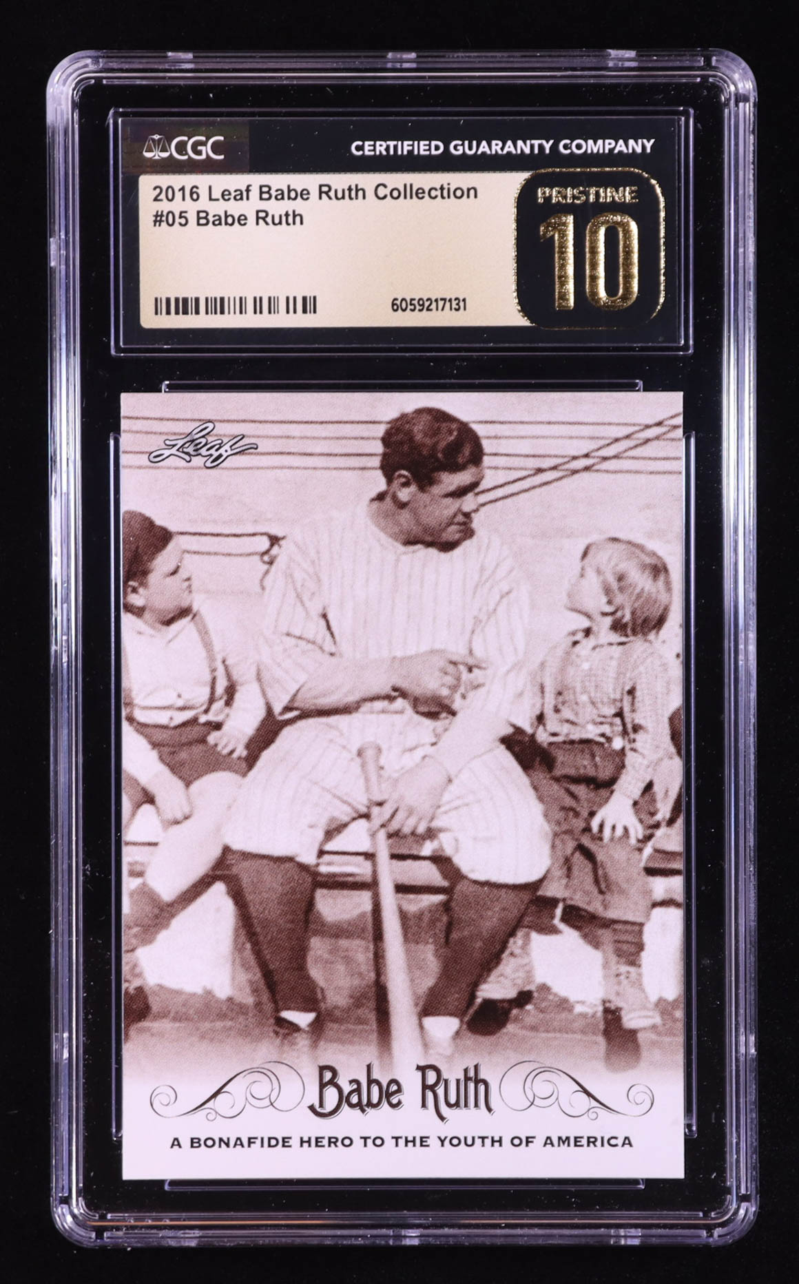 Babe Ruth 2016 Leaf Babe Ruth Collection #5 (CGC Pristine 10) at PristineAuction.com Babe Ruth 2016 Leaf Babe Ruth Collection #5 (CGC Pristine 10) at PristineAuction.com