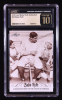 Babe Ruth 2016 Leaf Babe Ruth Collection #5 (CGC Pristine 10) at PristineAuction.com