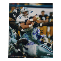 Daryl "Moose" Johnston Signed Cowboys 16x20 Photo Inscribed "3x SB Champs" & "America's Team" (PSA) at PristineAuction.com