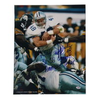 Daryl "Moose" Johnston Signed Cowboys 16x20 Photo Inscribed "3x SB Champs" & "America's Team" (PSA) at PristineAuction.com