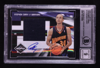 Stephen Curry Signed Sticker On 2009-10 Limited Freshmen Jumbo #7 RC #60/99 (BGS | Autograph Grade 9) at PristineAuction.com