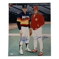 Nolan Ryan & Pete Rose Signed 16x20 Photo (PSA) at PristineAuction.com