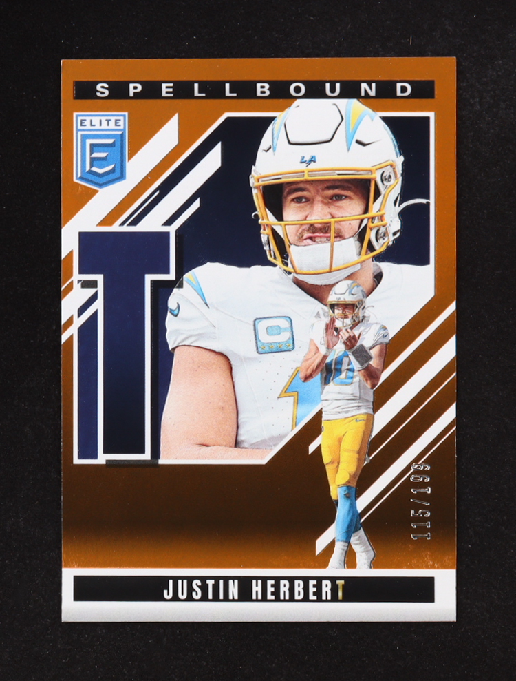 Justin Herbert 2025 Elite Spellbound Orange #40 #115/199 at PristineAuction.com Justin Herbert 2025 Elite Spellbound Orange #40 #115/199 at PristineAuction.com