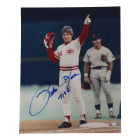 Pete Rose Signed Reds 16x20 Photo Inscribed "4192" (PSA) at PristineAuction.com