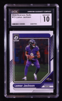 Lamar Jackson 2024 Donruss Optic #13 (CGC 10) at PristineAuction.com