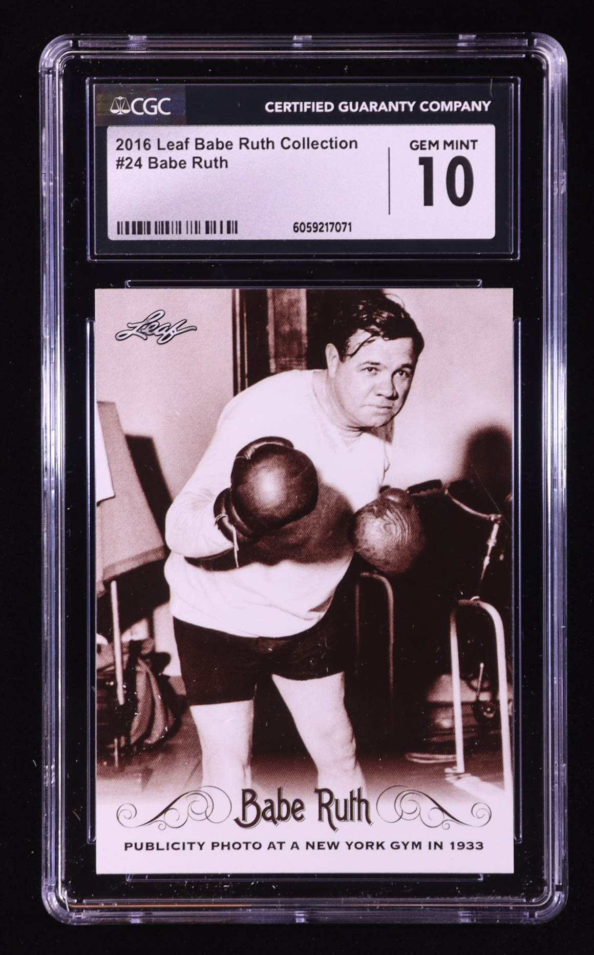 Babe Ruth 2016 Leaf Babe Ruth Collection #24 (CGC 10) at PristineAuction.com Babe Ruth 2016 Leaf Babe Ruth Collection #24 (CGC 10) at PristineAuction.com