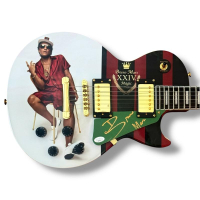 Bruno Mars Signed Custom "24k Gold" Les Paul Guitar (JSA) at PristineAuction.com