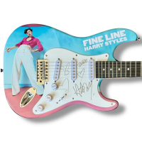 Harry Styles Signed "Fine Line" Custom Stratocaster Guitar with Hand-Drawn Hearts (JSA) at PristineAuction.com