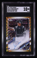 Yermin Mercedes 2021 Topps Chrome Rookie Autographed Gold Wave Refractor #RAYM RC #44/50 (SGC 10) at PristineAuction.com