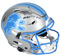 Jahmyr Gibbs Signed LE Lions Full-Size Authentic On-Field Speedflex Helmet Inscribed "2023 1st Rd. Pick" (Fanatics) at PristineAuction.com
