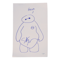 Scott Adsit Signed "Big Hero 6" 11x17 Sketch Inscribed "Hello." (ACOA) at PristineAuction.com