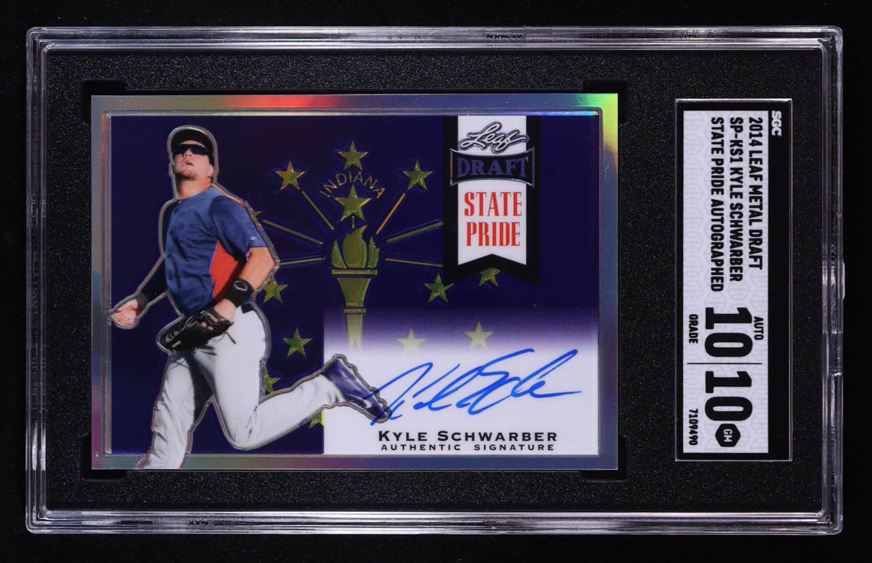 Kyle Schwarber 2014 Leaf Metal Draft State Pride Autographed #SPKS1 (SGC 10 | Auto 10) at PristineAuction.com Kyle Schwarber 2014 Leaf Metal Draft State Pride Autographed #SPKS1 (SGC 10 | Auto 10) at PristineAuction.com