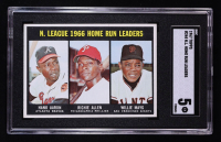 Hank Aaron / Richie Allen / Willie Mays 1967 Topps #244 / NL Home Run Leaders (SGC 5) at PristineAuction.com