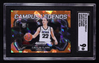 Caitlin Clark 2024-25 Panini Prizm Draft Picks Campus Legends Orange Ice Prizm #5 RC (SGC 9) at PristineAuction.com
