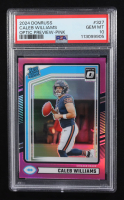 Caleb Williams 2024 Donruss Optic Rated Rookies Preview Pink #327 RC (PSA 10) at PristineAuction.com