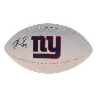 Dexter Lawrence Signed Giants Logo Football (Beckett) at PristineAuction.com