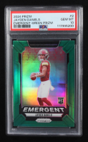 Jayden Daniels 2024 Panini Prizm Emergent Prizms Green #2 RC (PSA 10) at PristineAuction.com