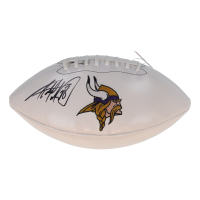 Adrian Peterson Signed Vikings Logo Football (Beckett) at PristineAuction.com