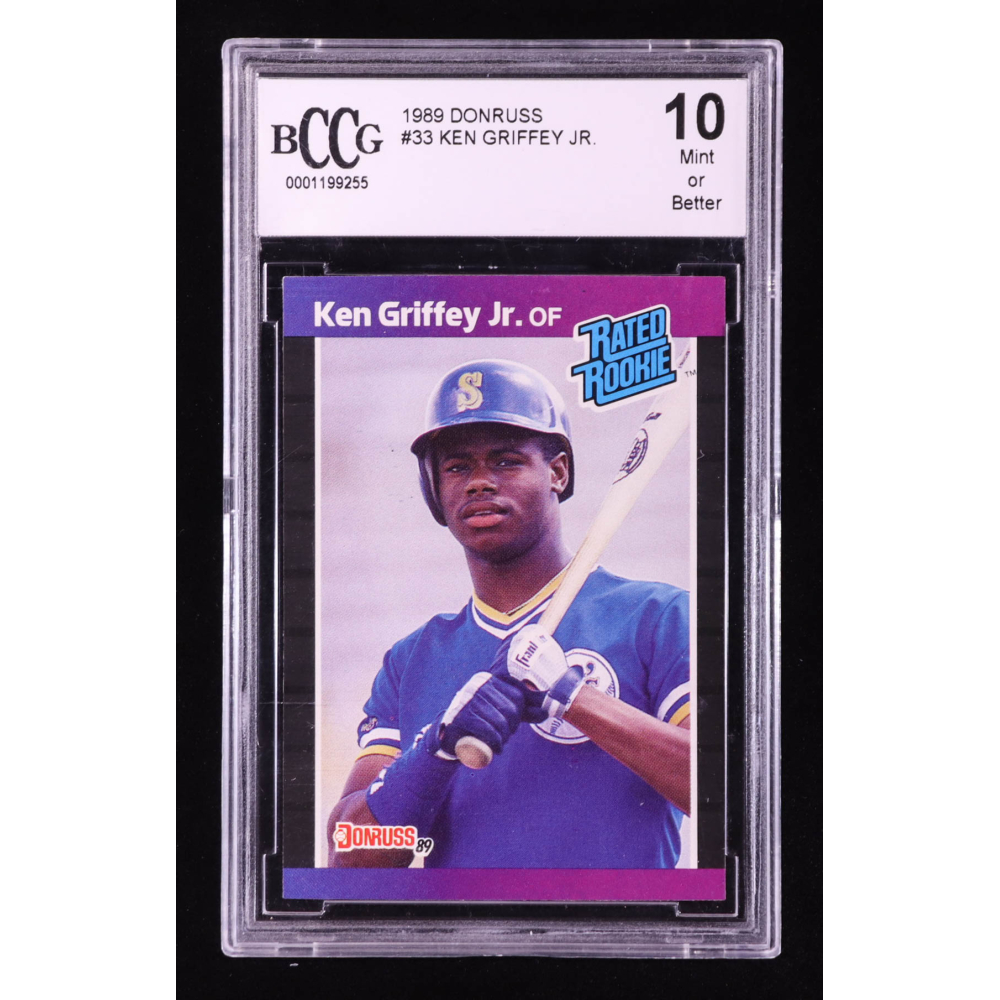 Ken Griffey Jr. 1989 Donruss Rated Rookie #33 RC (BCCG 10) at PristineAuction.com