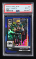 Aaron Rodgers 2022 Donruss Optic Blue #70 #006/179 (PSA 10) at PristineAuction.com