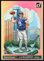 J.J. McCarthy 2024 Donruss Downtown! Oversize #11 RC at PristineAuction.com