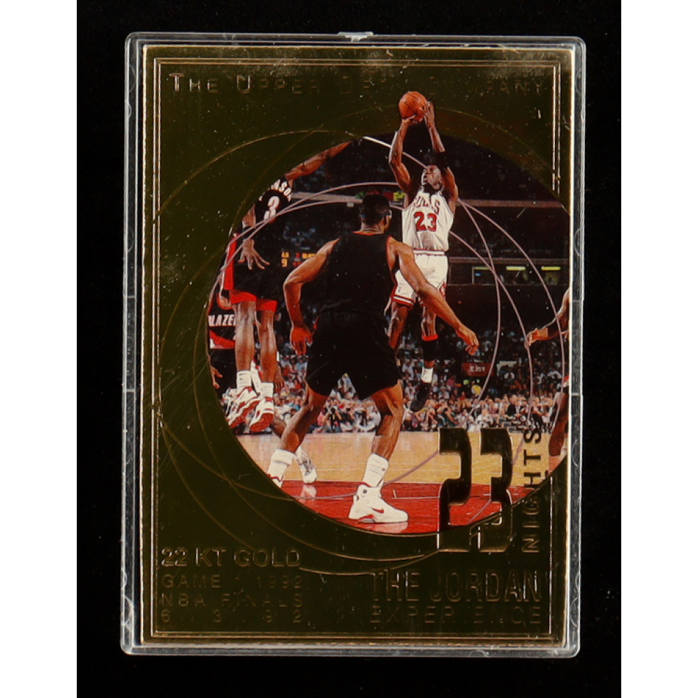 Michael Jordan 1996-97 Upper Deck 23 Nights The Jordan Experience 22KT Gold Card at PristineAuction.com