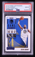 Kevin Durant 2018-19 Panini Contenders Game Ticket Red #8 (PSA 10) at PristineAuction.com