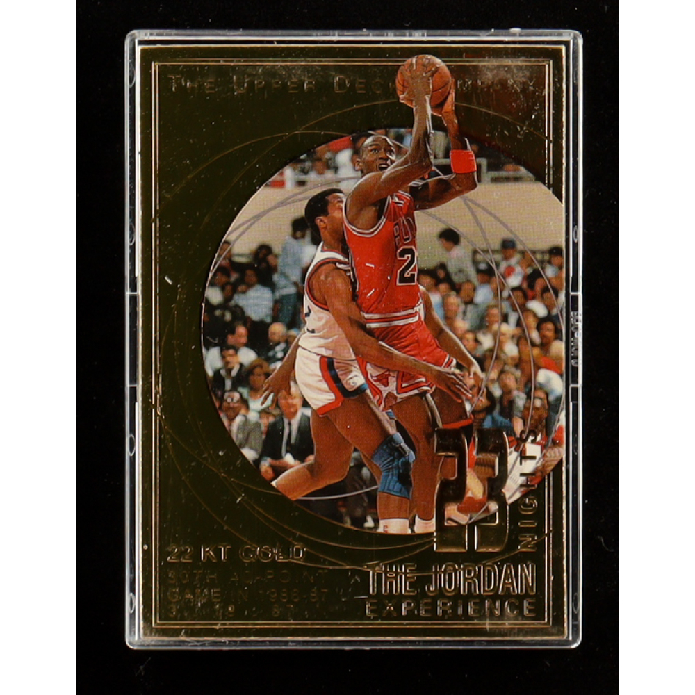 Michael Jordan 1997 Upper Deck The Jordan Experience 23 Nights 22KT Gold Card #/23,000 at PristineAuction.com
